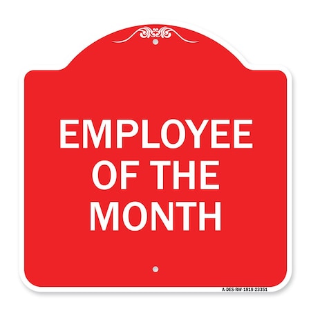 Signmission Designer Series Sign-Parking Stencil, Red & White Aluminum Sign, 18" x 18", RW-1818-23351 A-DES-RW-1818-23351